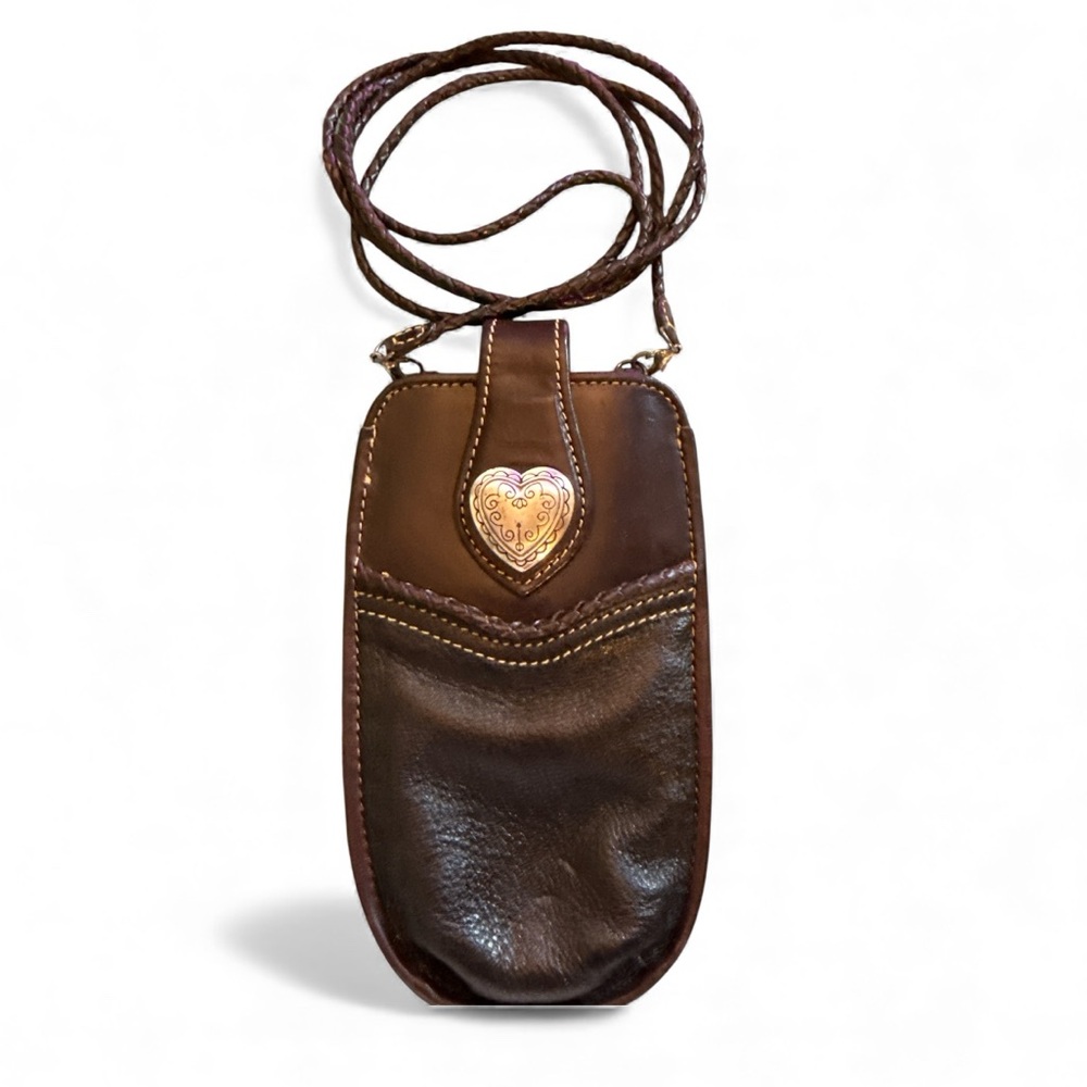 Brighton Black Leather Crossbody Bag